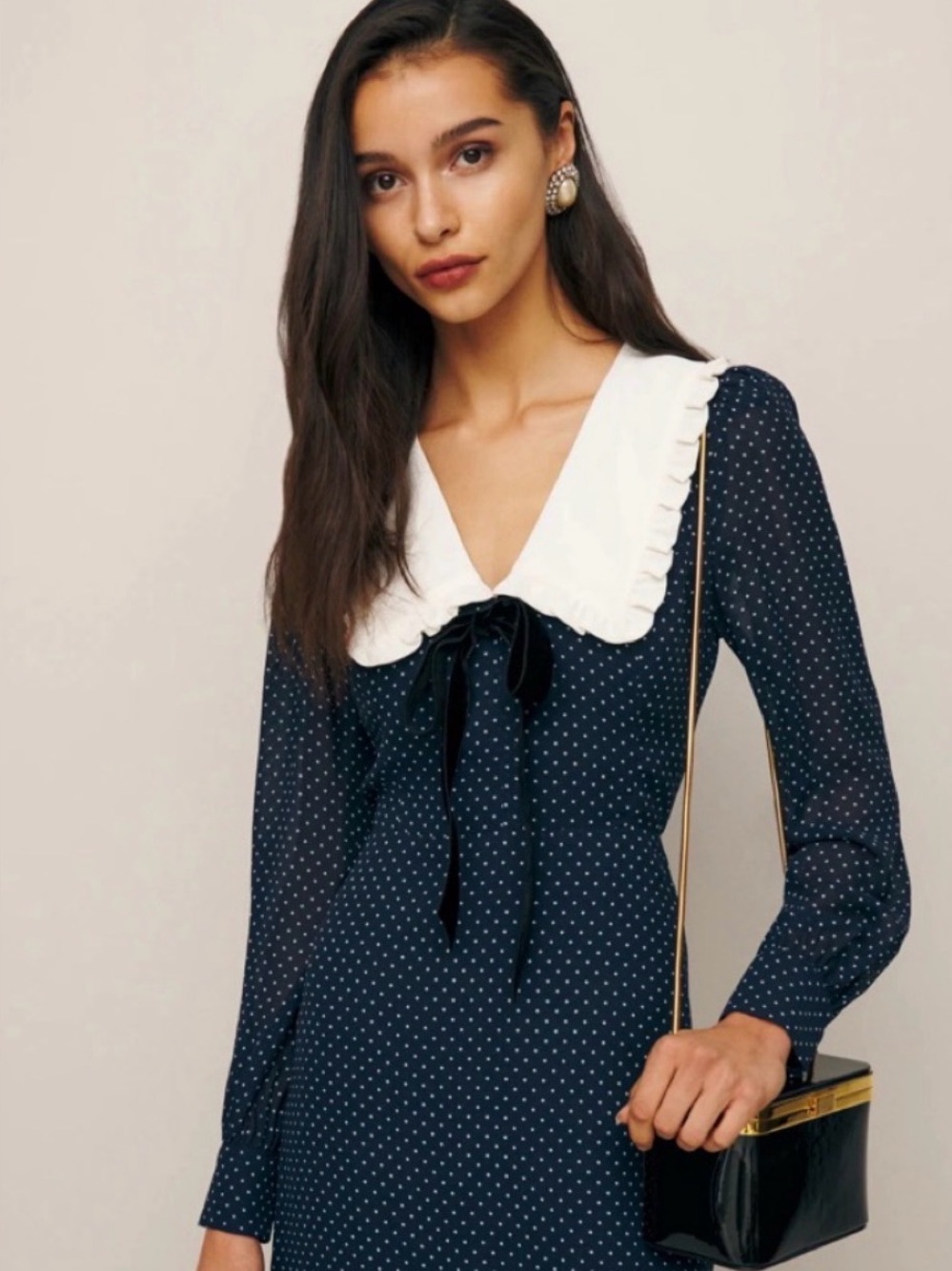 Reformation Edalene Dress Polka Dot - Picture 2 of 10